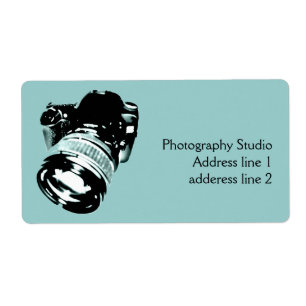 Etiqueta de endereço da câmera da foto de Digita