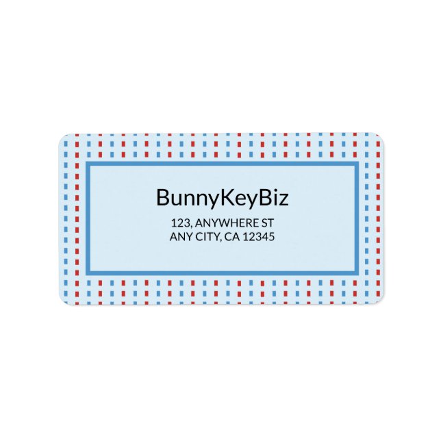 Etiqueta de Endereço da Empresa de Pontos de Linha (Frente)