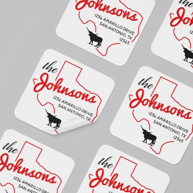 Etiqueta de Endereço da Família Raider Red Texas L (Criador carregado)