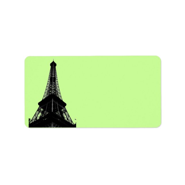 Etiqueta de Endereço da Torre Eiffel (Frente)