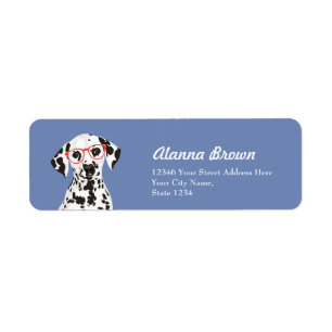 Etiqueta de endereço Dalmatian do hipster para