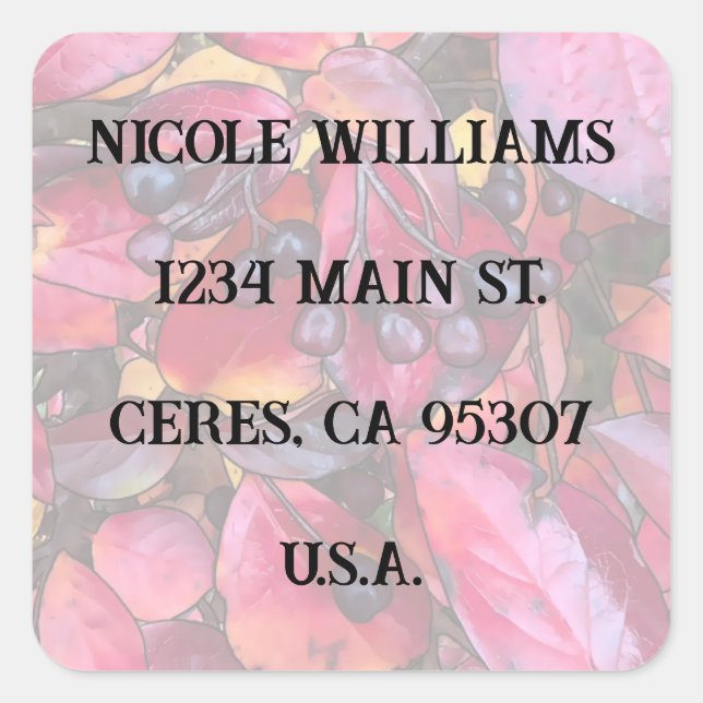 Etiqueta de Endereço das Chokecherries - Etiquetas (Frente)