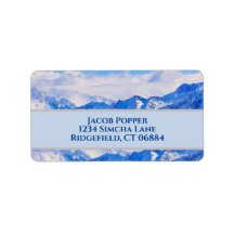 Etiqueta de Endereço das Montanhas do fosco