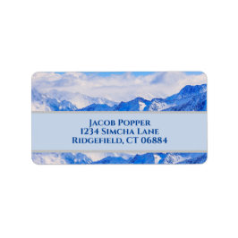 Etiqueta de Endereço das Montanhas do fosco