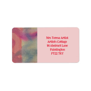 Etiqueta de Endereço de Abstrato de Pastel