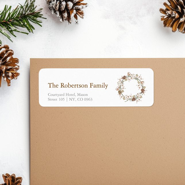 Etiqueta de Endereço de Algodão de Natal (Criador carregado)