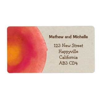 Etiqueta de Endereço de Aquarela rosa