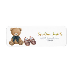 Etiqueta de endereço de Baby Shower de jovem caval