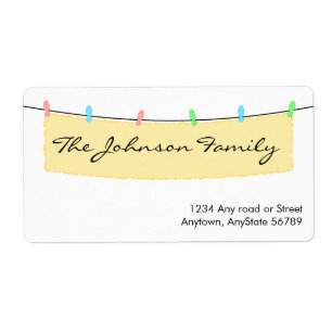 Etiqueta de Endereço de Banner