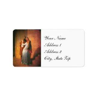 Etiqueta de endereço de Beijo por Francesco Hayez