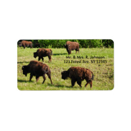 Etiqueta de Endereço de Bisonte Errante