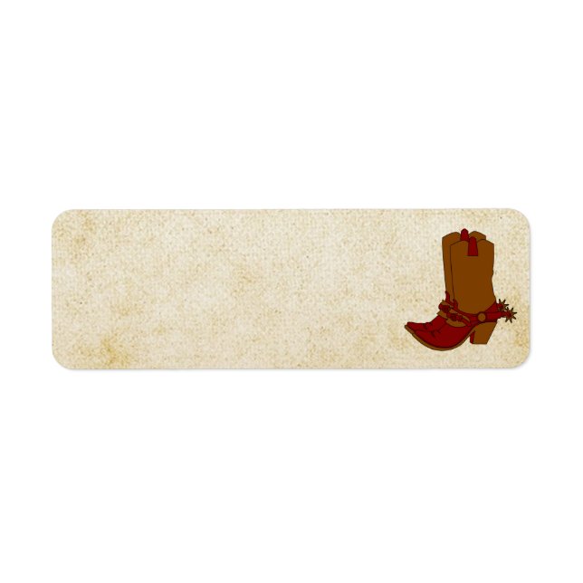 Etiqueta de Endereço de Boot da Cowgirl (Frente)