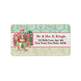 Etiqueta de Endereço de Cacau Pinguim Natal