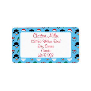 Etiqueta de Endereço de Caracteres de Natal