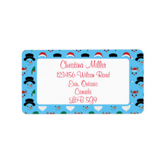 Etiqueta de Endereço de Caracteres de Natal