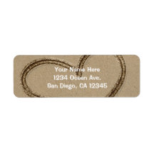 Etiqueta de Endereço de Casamento de Escrita no Sa