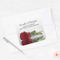 Etiqueta de Endereço de Casamento de Reflexão de R
