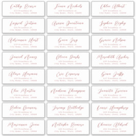 Etiqueta de endereço de convidado de casamento do