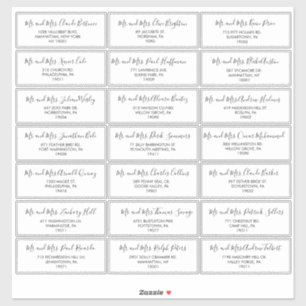 Etiqueta de Endereço de Convidado de Casamento Pr