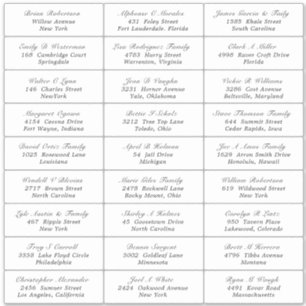 Etiqueta de Endereço de Convidado de Festa de cas