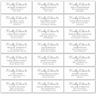 Etiqueta de Endereço de Convidado de Festa de cas