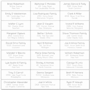 Etiqueta de Endereço de Convidado de Festa de cas