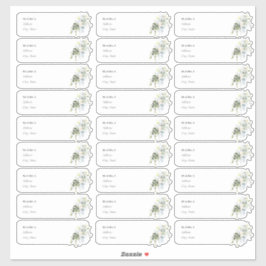 Etiqueta de Endereço de Convidado de Goma Azul Ele