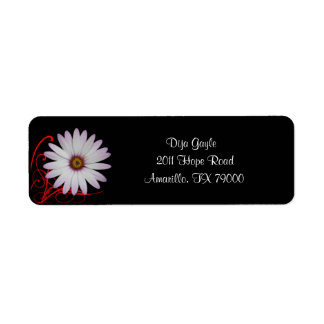 Etiqueta de Endereço de Daisy Floral