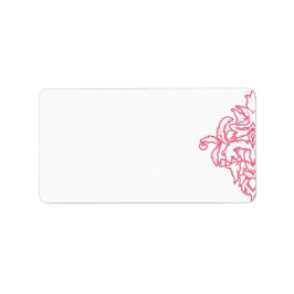 Etiqueta de Endereço de Damasco Rosa