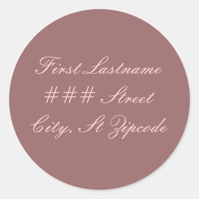 etiqueta de endereço de devolução (Frente)