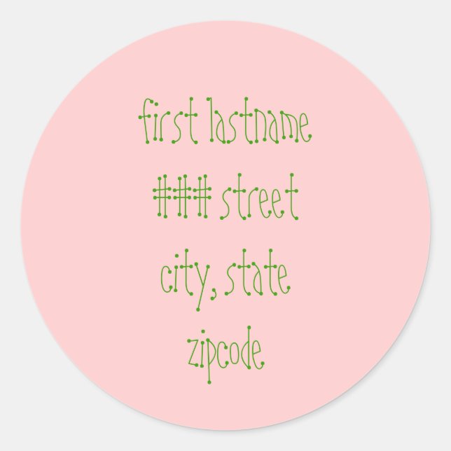 etiqueta de endereço de devolução (Frente)