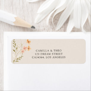 Etiqueta de Endereço de Devolução Boho Wedding