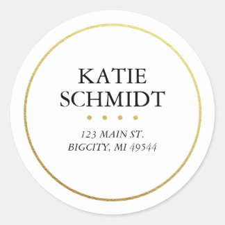 Etiqueta de Endereço de Devolução Branca com Folha