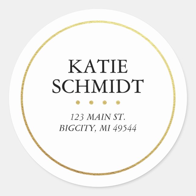 Etiqueta de Endereço de Devolução Branca com Folha (Frente)