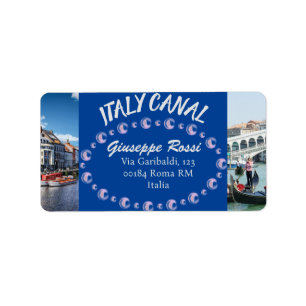 Etiqueta de Endereço de Devolução Canal Veneza Rom