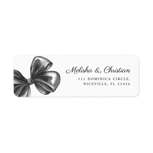 Etiqueta de Endereço de Devolução Casamento. (Frente)
