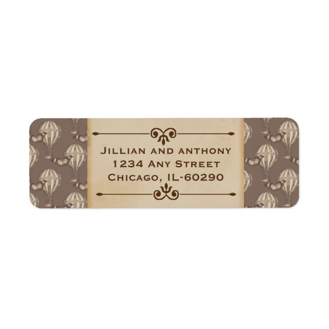 Etiqueta de Endereço de Devolução Castanho de Balã (Frente)