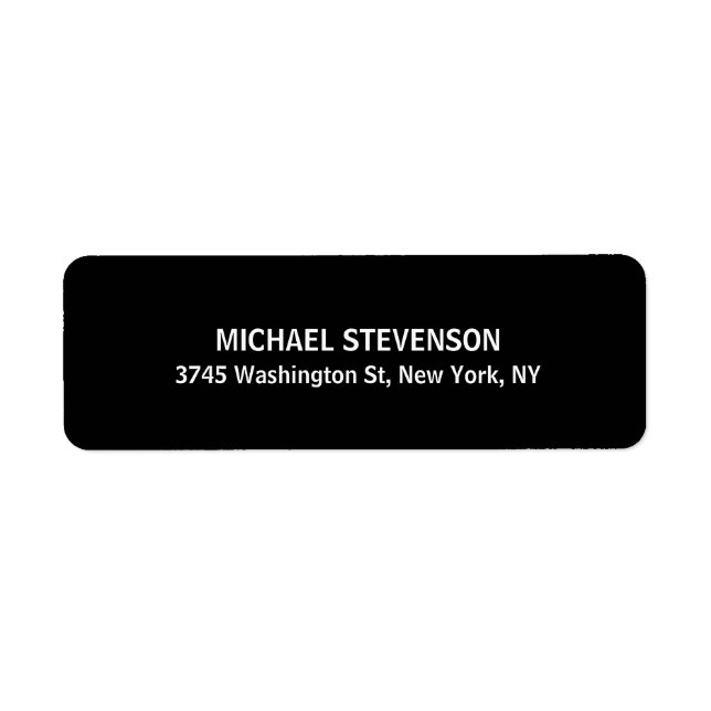 Etiqueta de Endereço de Devolução Clássica Elegant (Frente)