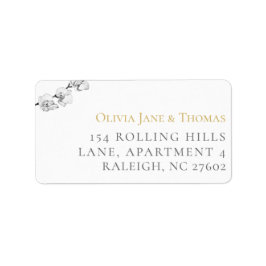 Etiqueta de Endereço de Devolução Clássica Orquíde