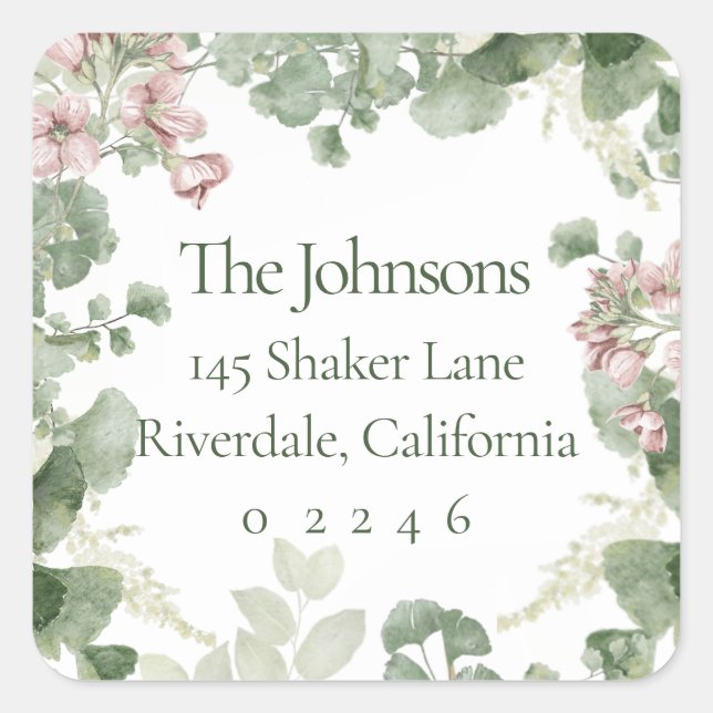 Etiqueta de Endereço de Devolução com Moldura Chic (Frente)