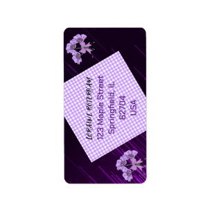 Etiqueta de Endereço de Devolução com Padrão Flora