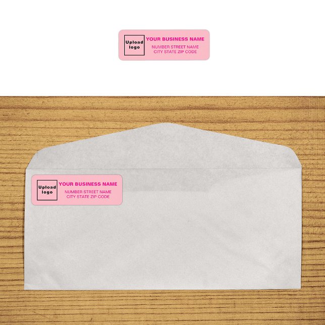 Etiqueta de Endereço de Devolução Comercial Rosa M (Monochrome pink return address label on envelope)
