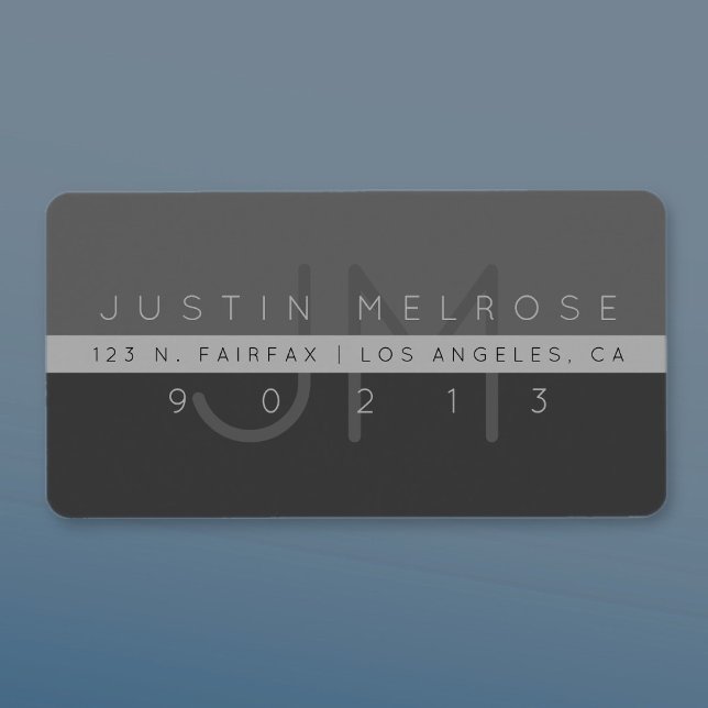 Etiqueta de Endereço de Devolução Contemporânea |  (Criador carregado)