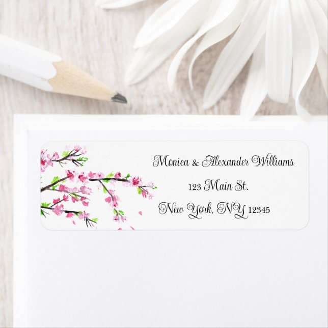 Etiqueta de Endereço de Devolução de Aquarela de F (Insitu)