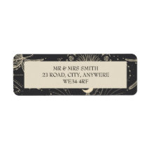 Etiqueta de Endereço de Devolução de Boho Celestia