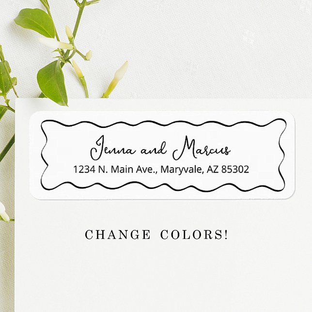 Etiqueta de Endereço de Devolução de Casamento - B (Criador carregado)