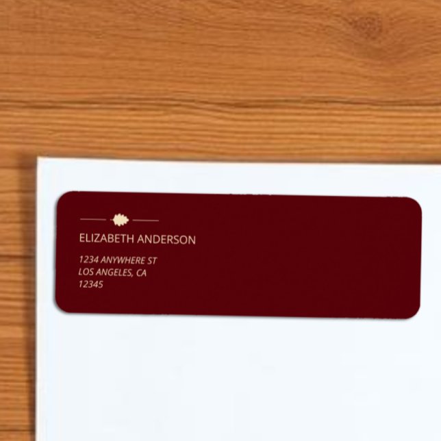 Etiqueta de Endereço de Devolução de Casamento de  (Criador carregado)