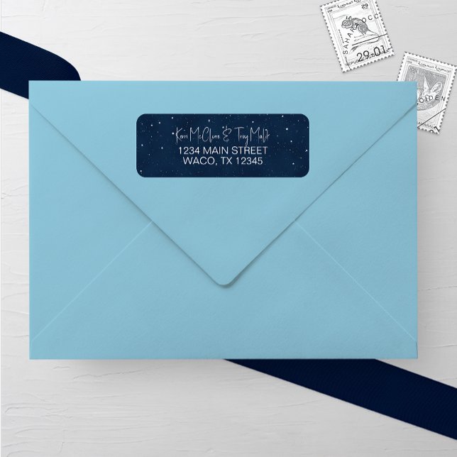 Etiqueta de Endereço de Devolução de Casamento de  (Criador carregado)