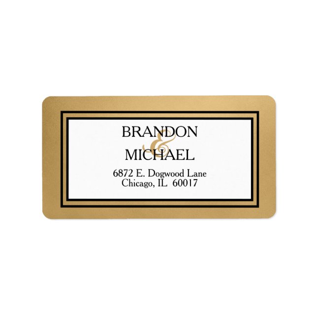 Etiqueta de Endereço de Devolução de Casamento For (Frente)