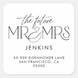 Etiqueta de Endereço de Devolução de Casamento Mod